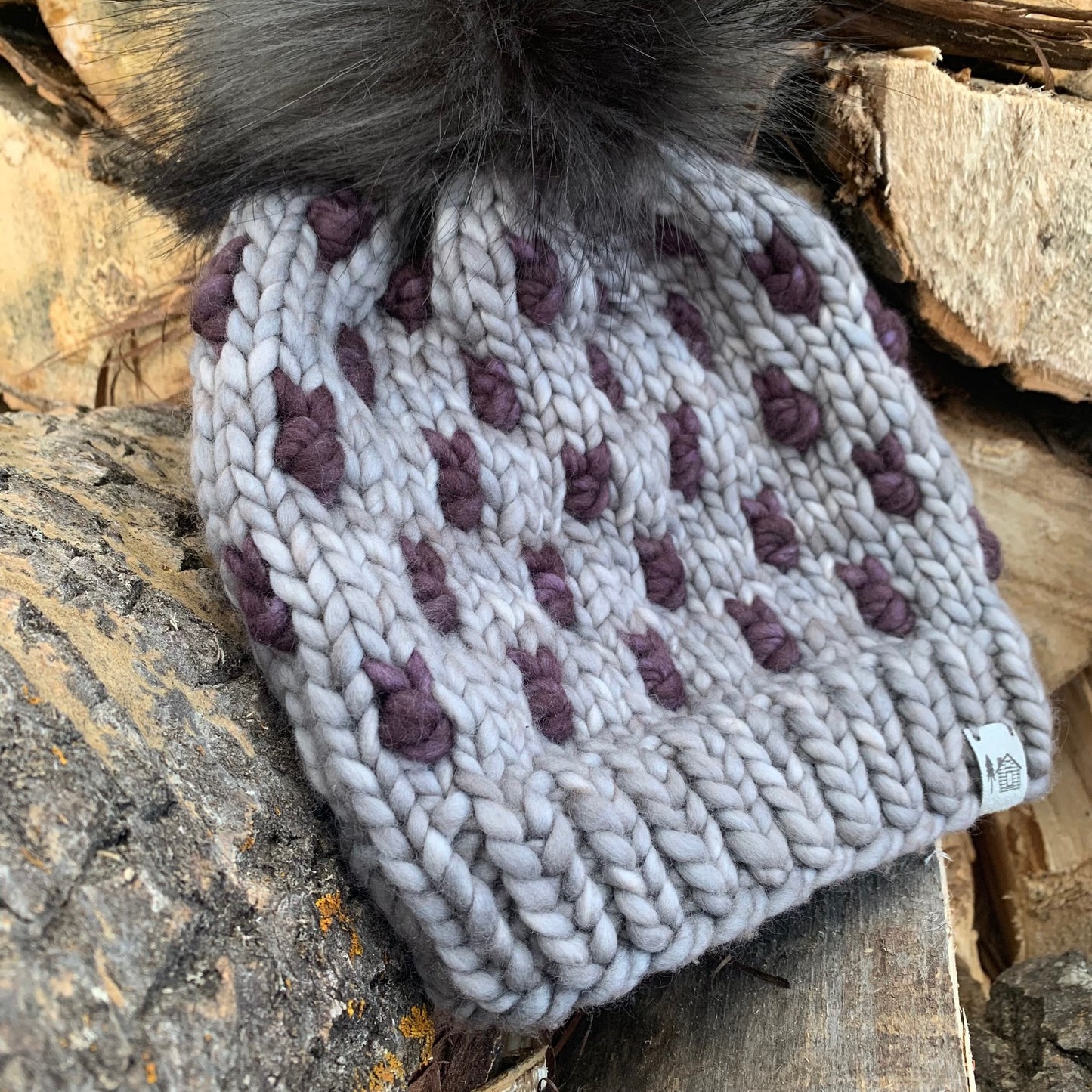Adult Handknit Merino Wool Hat | Grey | Toque | Beanie