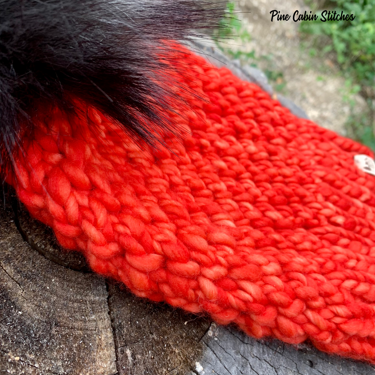 Adult Handknit Merino Wool Hat |  Coral | Orange | Red | Toque | Beanie