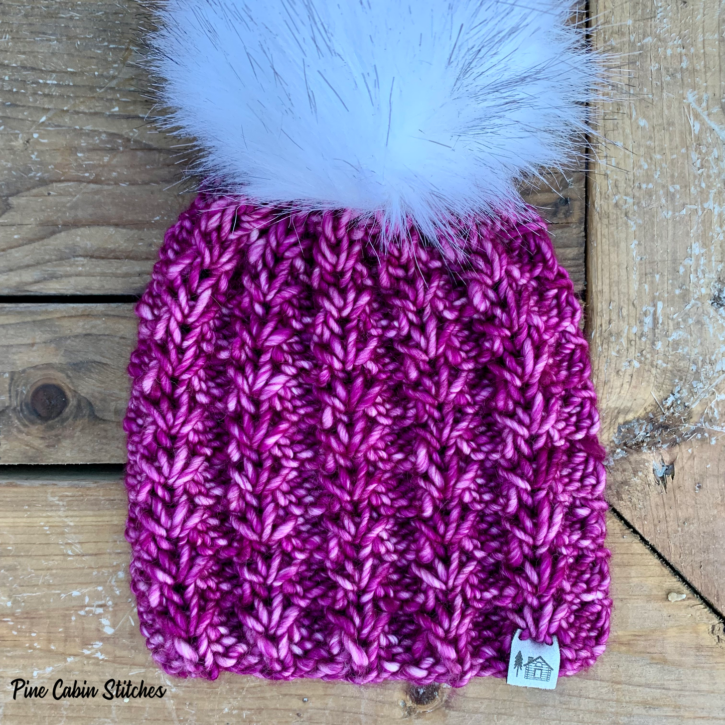 Adult Handknit Merino Wool Hat | Pink | Toque | Beanie